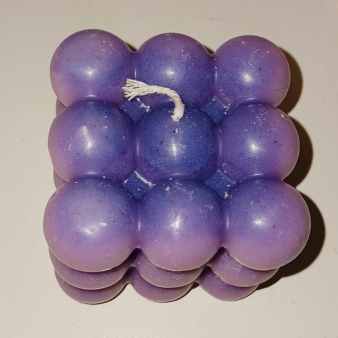 Purple Bubble Candle