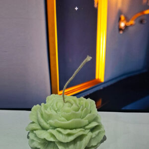 Light Green Rose Shape Candle – Premium Paraffin Wax
