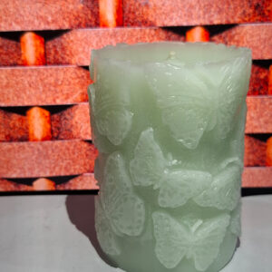 Sea Green Butterfly Texture Candle – Premium Paraffin Wax